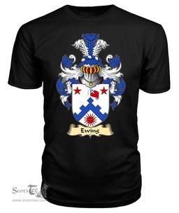 ScotsTee Shop Scottish Ewing Family Scottish Coat of Arms Emblem Scotland V23 T Shirt
