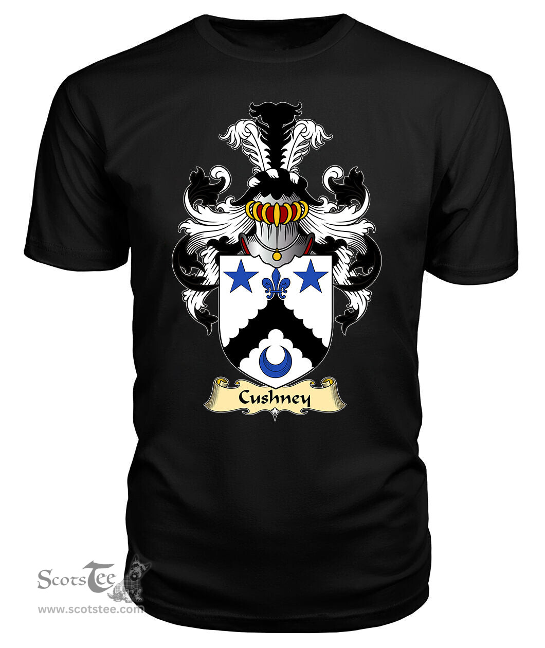 ScotsTee Shop Scottish Cushney Family Scottish Coat of Arms Emblem Scotland V23 T Shirt