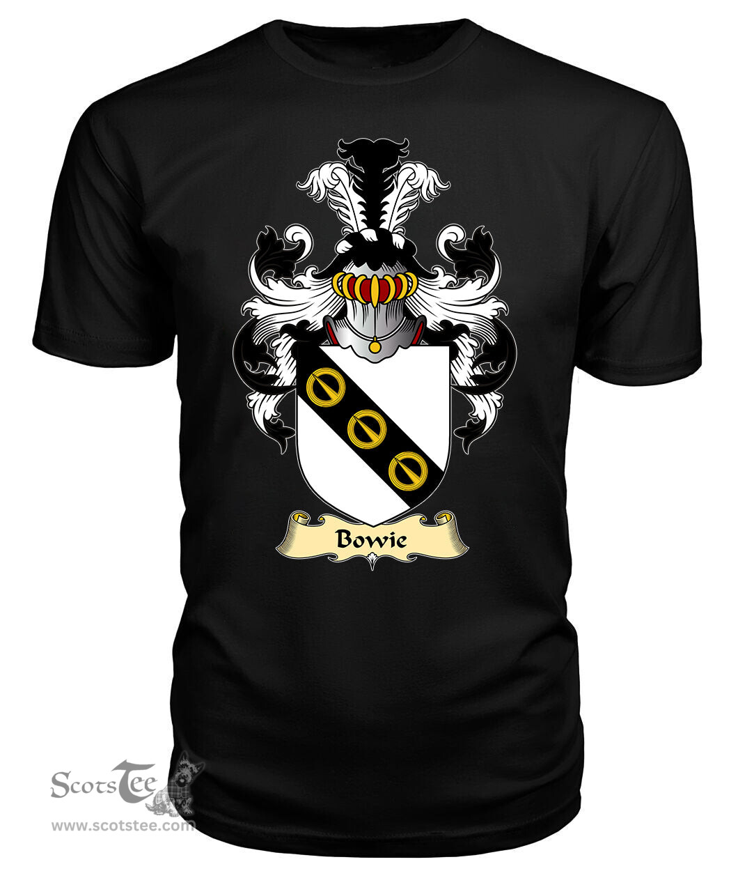 ScotsTee Shop Scottish Bowie Family Scottish Coat of Arms Emblem Scotland V23 T Shirt