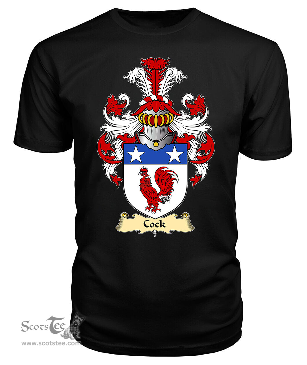 ScotsTee Shop Scottish Cock Family Scottish Coat of Arms Emblem Scotland V23 T Shirt