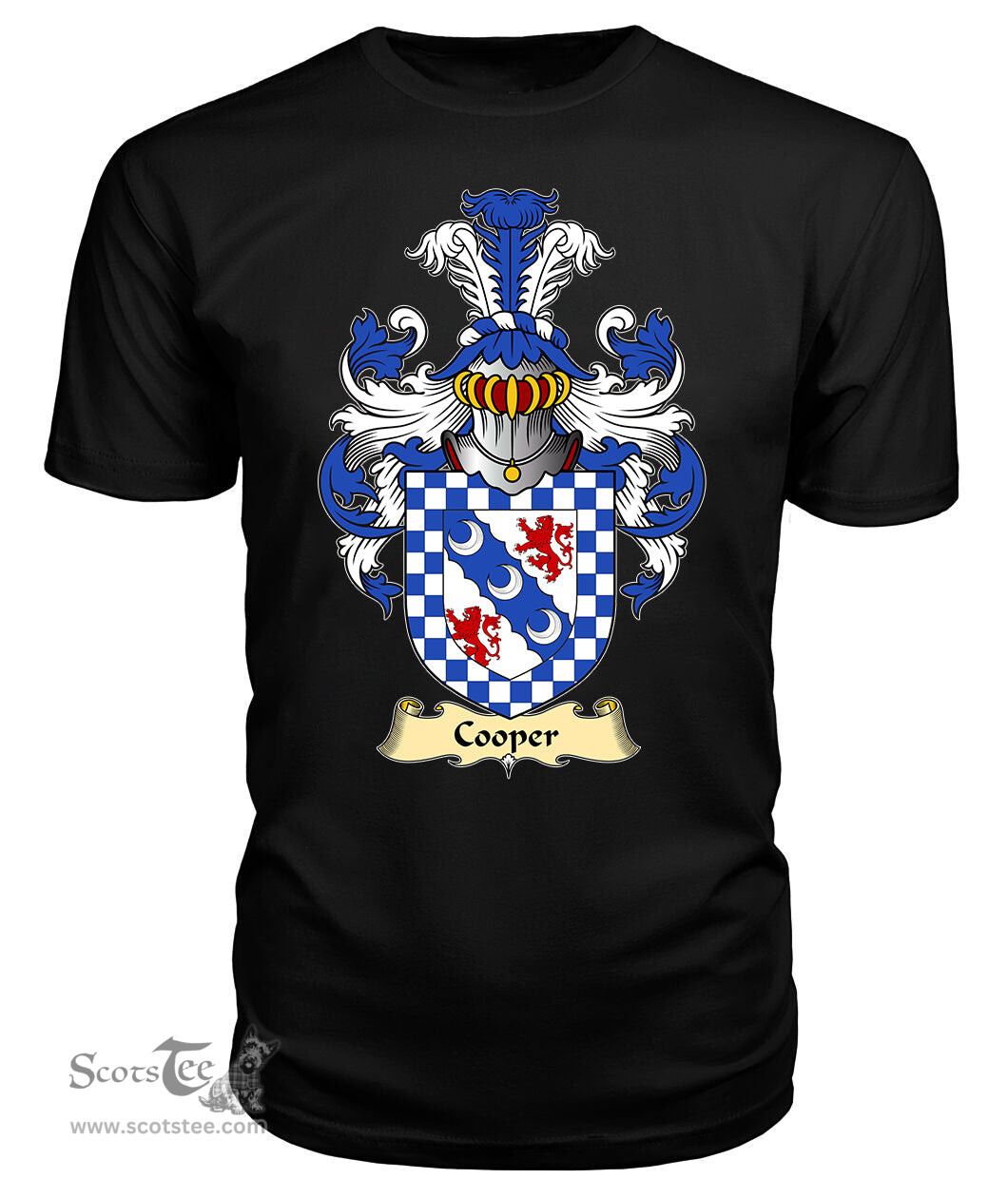ScotsTee Shop Scottish Cooper (County Ayr, Scotland) Family Scottish Coat of Arms Emblem Scotland V23 T Shirt