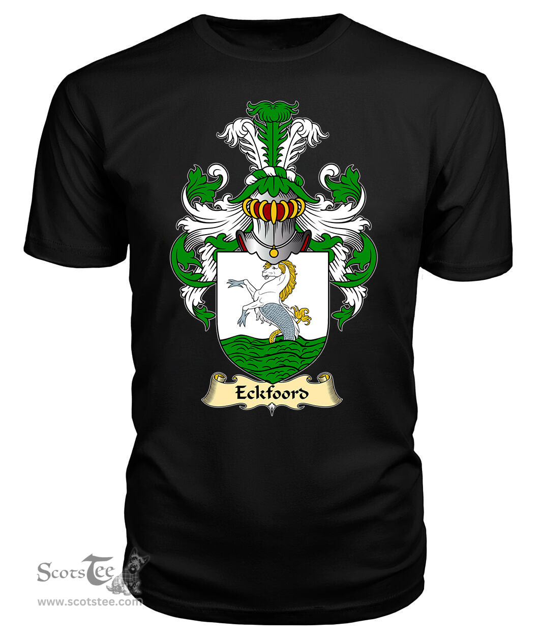 ScotsTee Shop Scottish Eckfoord Family Scottish Coat of Arms Emblem Scotland V23 T Shirt