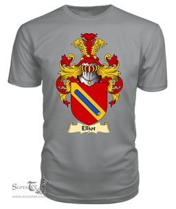 ScotsTee Shop Scottish Elliot or Ellot I Family Scottish Coat of Arms Emblem Scotland V23 T Shirt