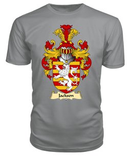 ScotsTee Shop Scottish Jackson Family Scottish Coat of Arms Emblem Scotland V23 T Shirt
