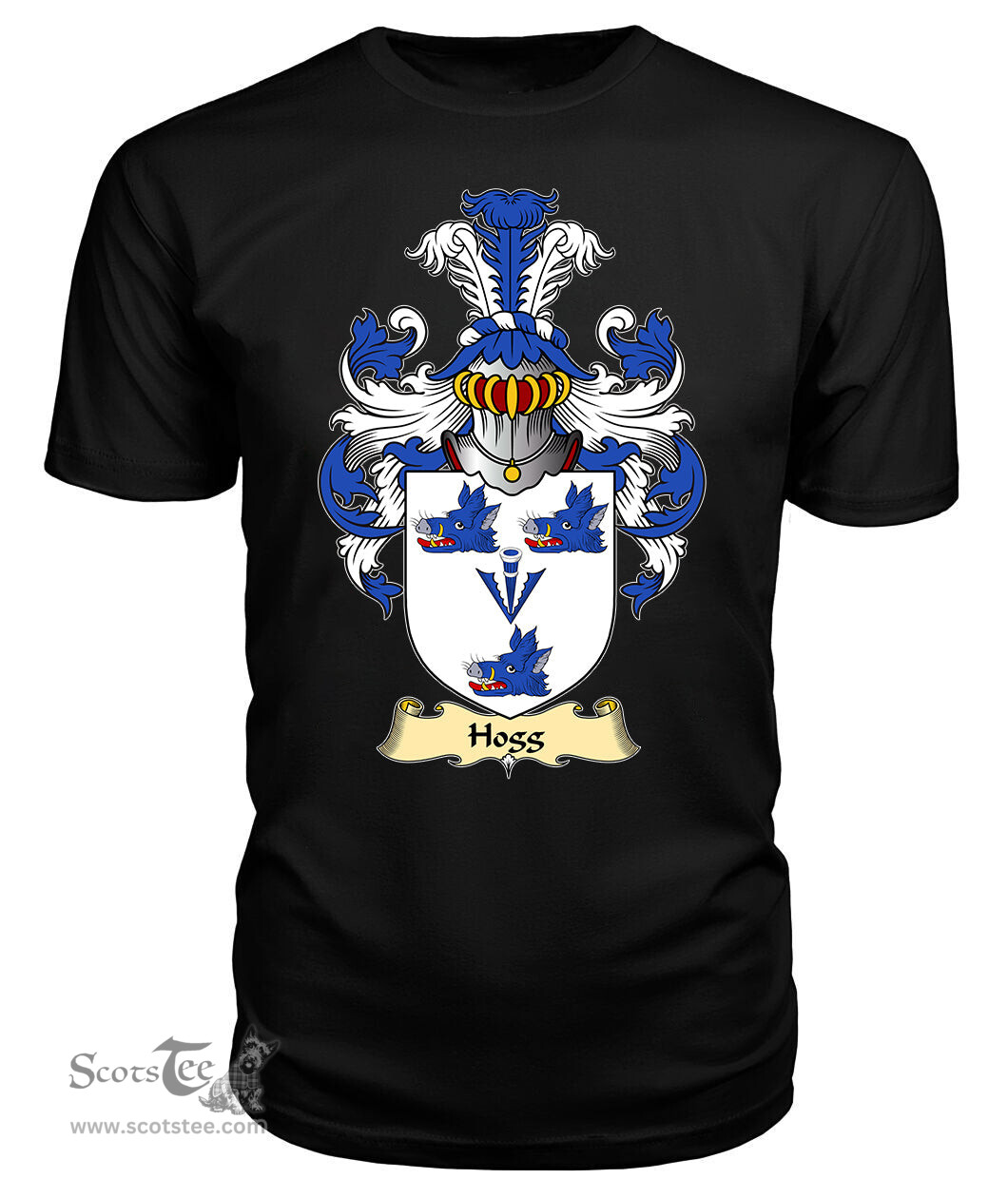 ScotsTee Shop Scottish Hogg Family Scottish Coat of Arms Emblem Scotland V23 T Shirt
