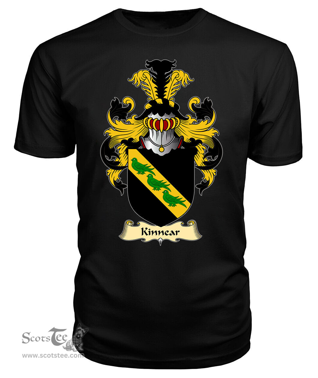 ScotsTee Shop Scottish Kinnear Family Scottish Coat of Arms Emblem Scotland V23 T Shirt