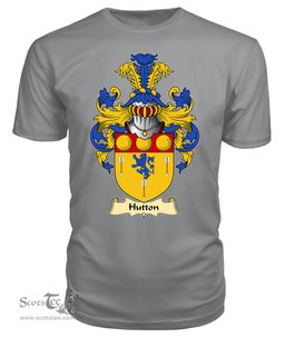 ScotsTee Shop Scottish Hutton Family Scottish Coat of Arms Emblem Scotland V23 T Shirt
