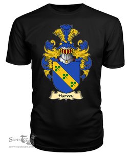 ScotsTee Shop Scottish Harvey Family Scottish Coat of Arms Emblem Scotland V23 T Shirt
