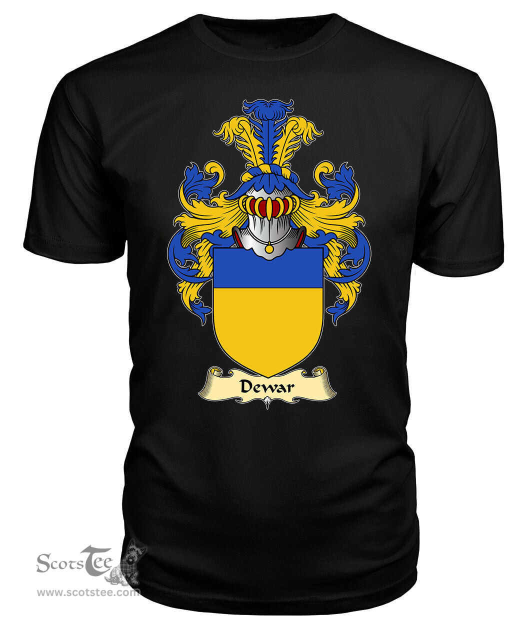 ScotsTee Shop Scottish Dewar Family Scottish Coat of Arms Emblem Scotland V23 T Shirt