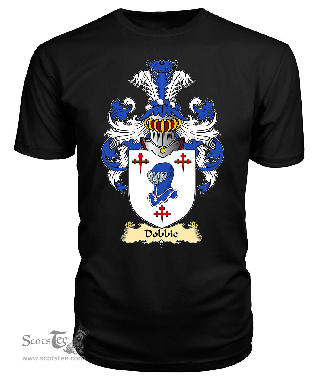 ScotsTee Shop Scottish Dobbie Family Scottish Coat of Arms Emblem Scotland V23 T Shirt