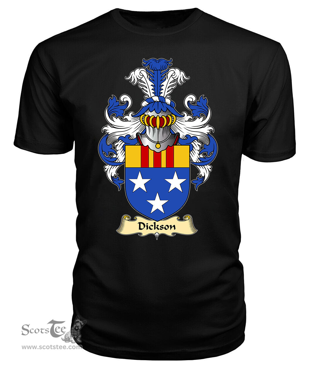 ScotsTee Shop Scottish Dickson Family Scottish Coat of Arms Emblem Scotland V23 T Shirt