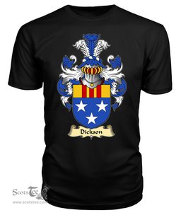ScotsTee Shop Scottish Dickson Family Scottish Coat of Arms Emblem Scotland V23 T Shirt