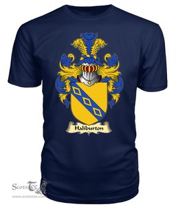 ScotsTee Shop Scottish Halyburton Family Scottish Coat of Arms Emblem Scotland V23 T Shirt