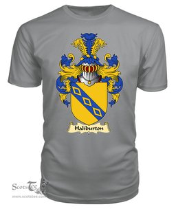 ScotsTee Shop Scottish Halyburton Family Scottish Coat of Arms Emblem Scotland V23 T Shirt