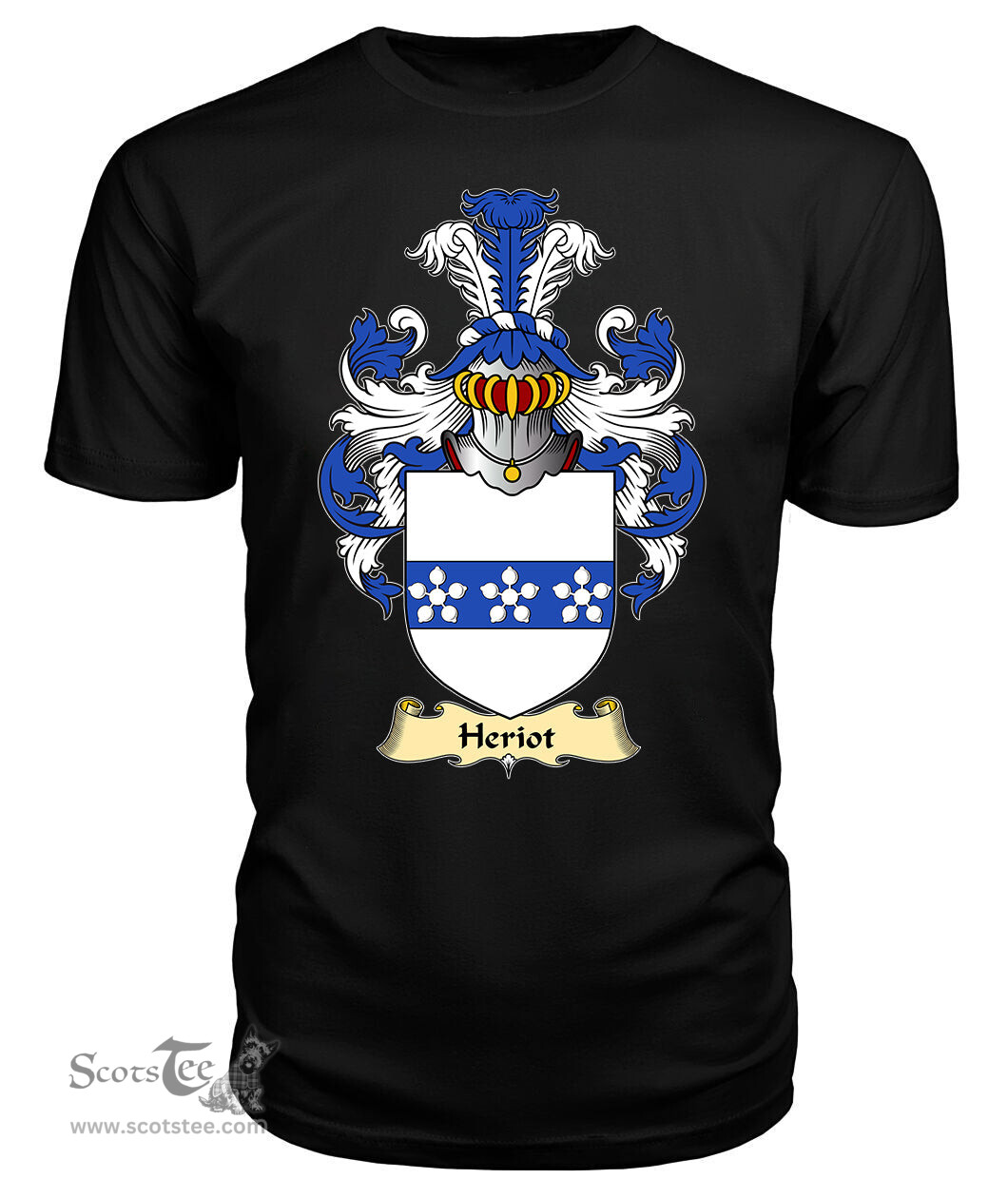ScotsTee Shop Scottish Heriot Family Scottish Coat of Arms Emblem Scotland V23 T Shirt