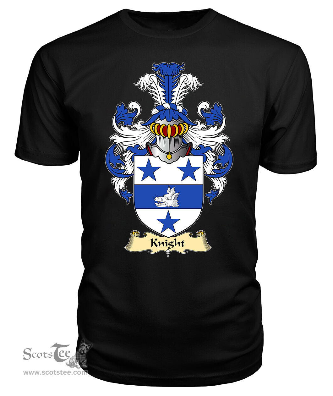 ScotsTee Shop Scottish Knight Family Scottish Coat of Arms Emblem Scotland V23 T Shirt