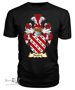 ScotsTee Shop Scottish Hendry Family Scottish Coat of Arms Emblem Scotland V23 T Shirt