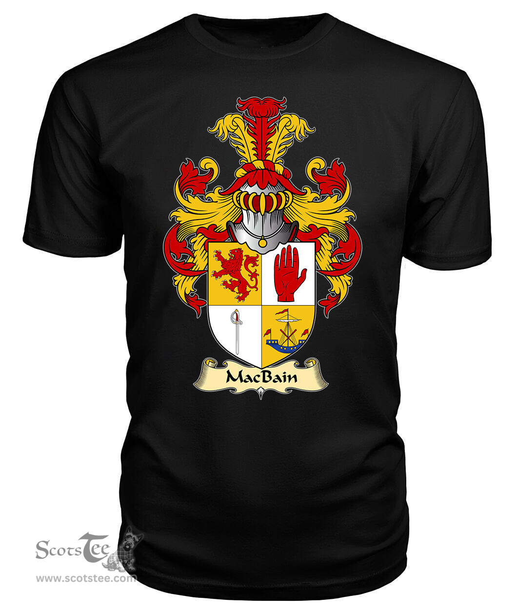 ScotsTee Shop Scottish MacBain Family Scottish Coat of Arms Emblem Scotland V23 T Shirt