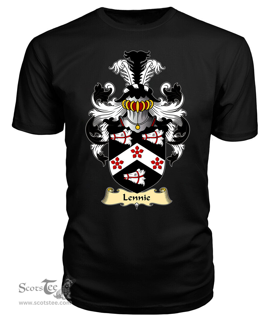 ScotsTee Shop Scottish Lennie or Leny Family Scottish Coat of Arms Emblem Scotland V23 T Shirt