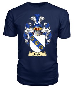 ScotsTee Shop Scottish Leslie Family Scottish Coat of Arms Emblem Scotland V23 T Shirt