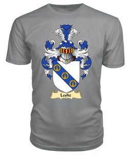 ScotsTee Shop Scottish Leslie Family Scottish Coat of Arms Emblem Scotland V23 T Shirt