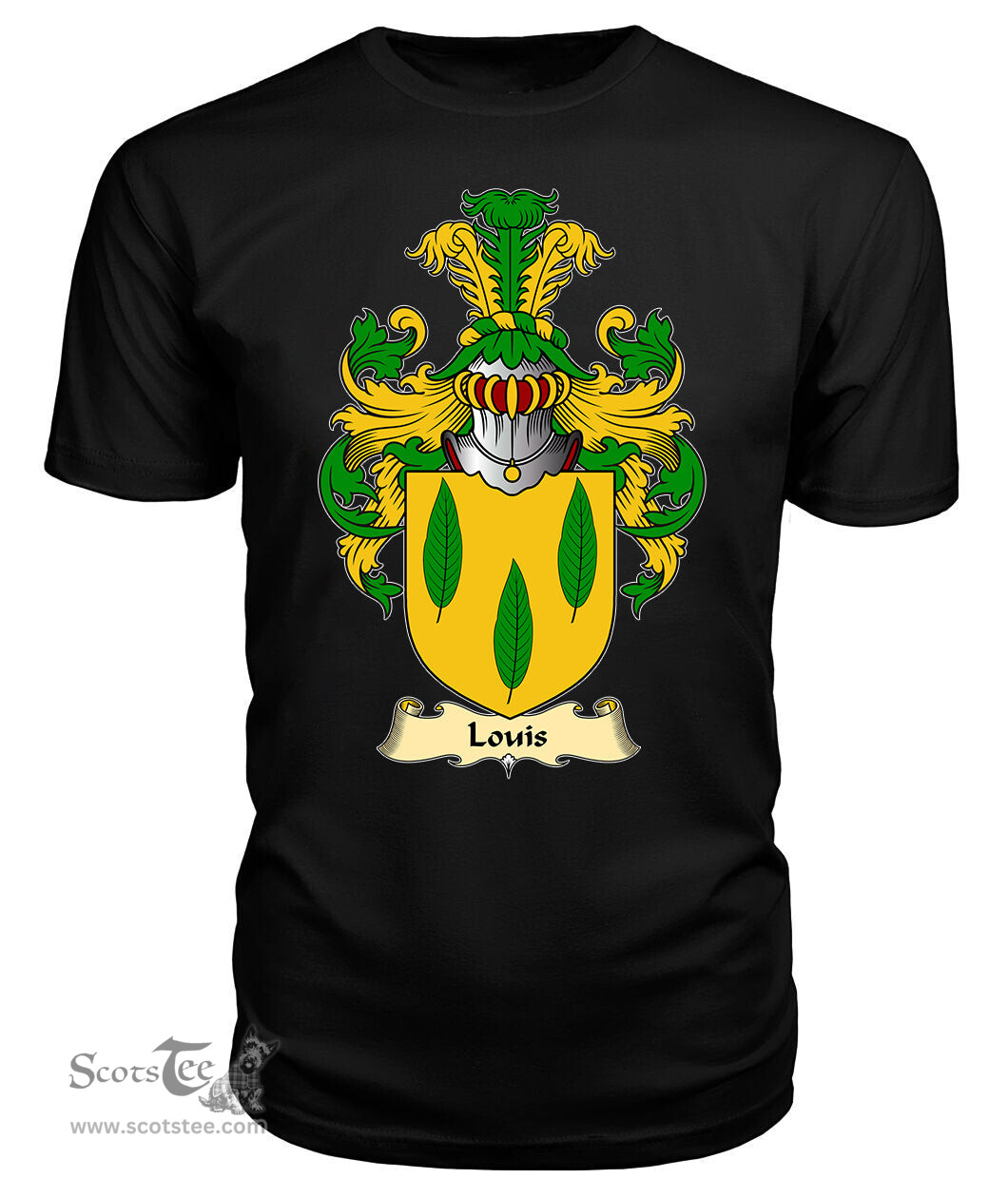 ScotsTee Shop Scottish Louis or Lowis Family Scottish Coat of Arms Emblem Scotland V23 T Shirt