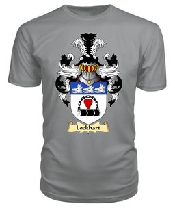 ScotsTee Shop Scottish Lockhart Family Scottish Coat of Arms Emblem Scotland V23 T Shirt