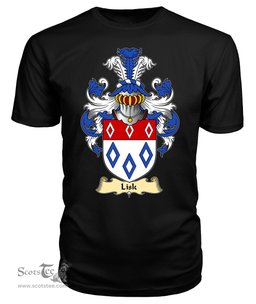 ScotsTee Shop Scottish Lisk Family Scottish Coat of Arms Emblem Scotland V23 T Shirt