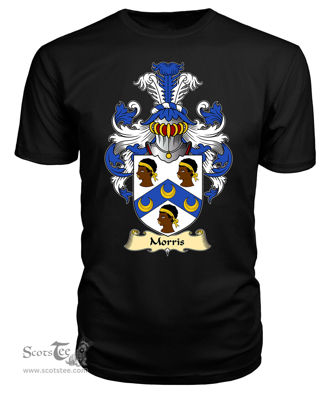ScotsTee Shop Scottish Morris Family Scottish Coat of Arms Emblem Scotland V23 T Shirt