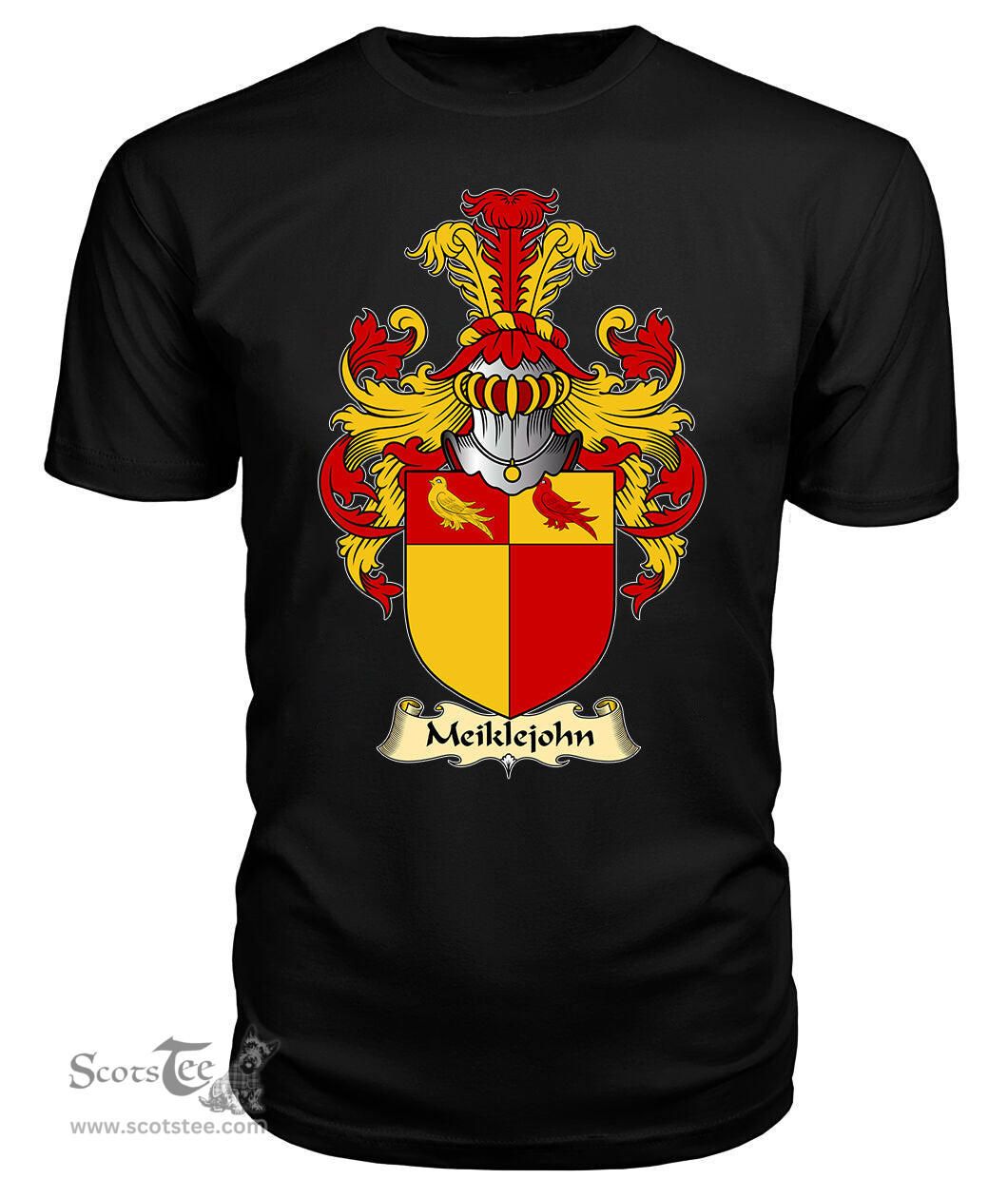 ScotsTee Shop Scottish Meiklejohn Family Scottish Coat of Arms Emblem Scotland V23 T Shirt