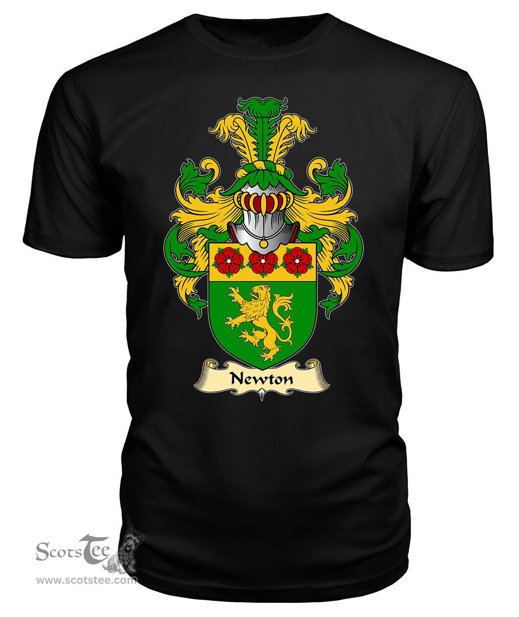 ScotsTee Shop Scottish Newton Family Scottish Coat of Arms Emblem Scotland V23 T Shirt