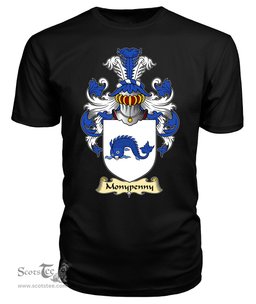 ScotsTee Shop Scottish Monypenny Family Scottish Coat of Arms Emblem Scotland V23 T Shirt