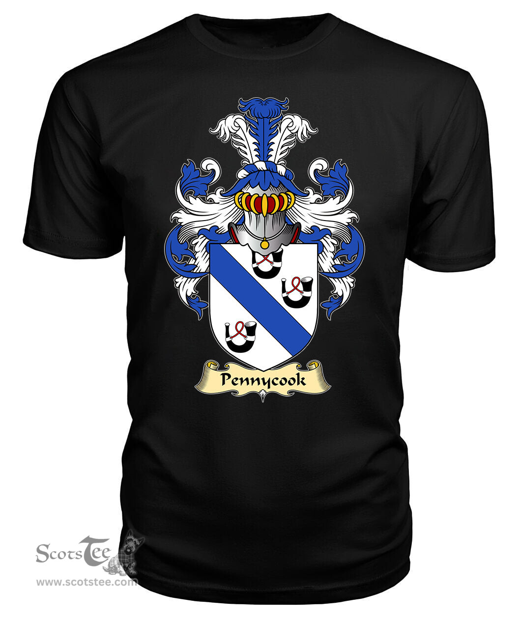 ScotsTee Shop Scottish Pennycook Family Scottish Coat of Arms Emblem Scotland V23 T Shirt