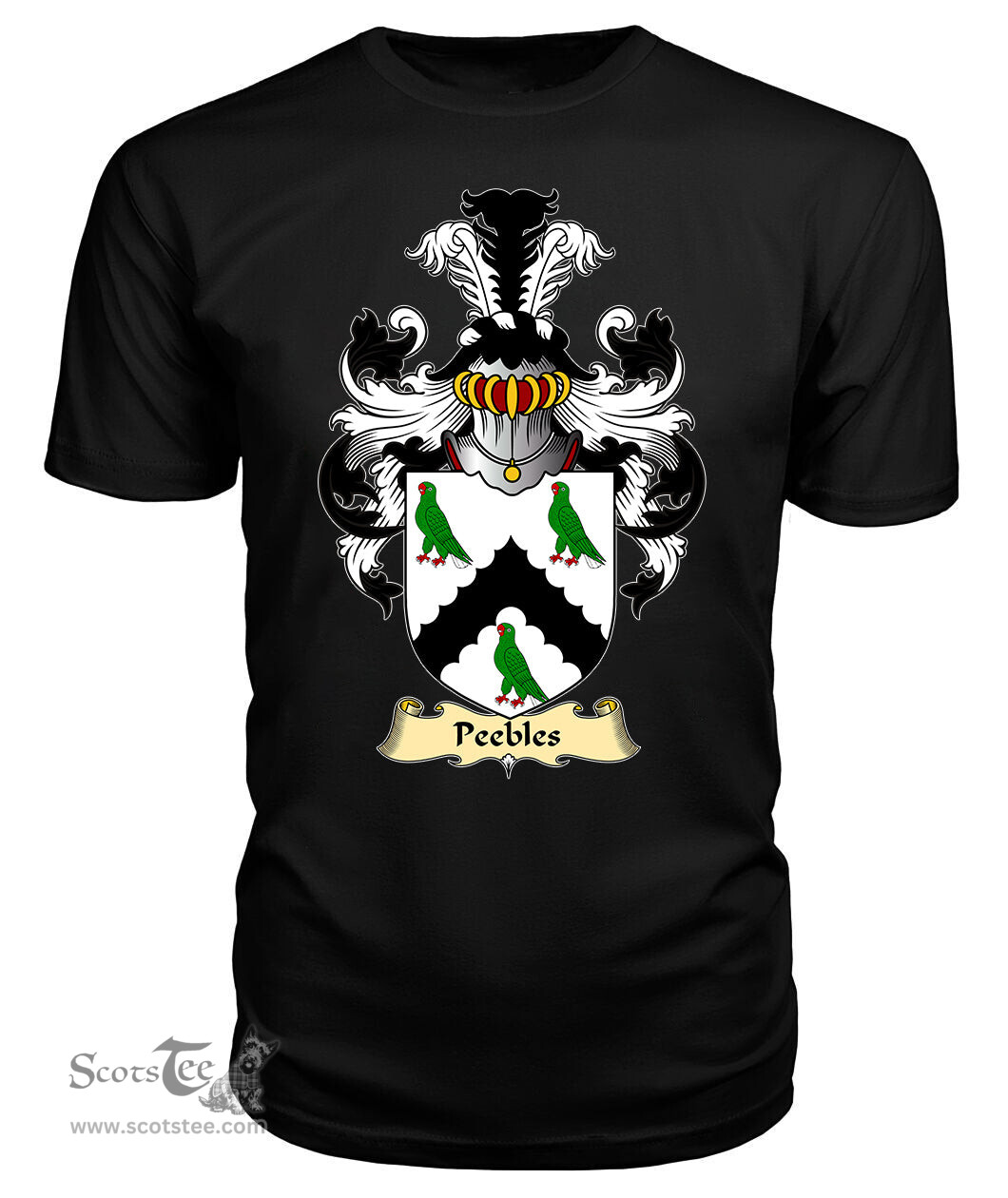 ScotsTee Shop Scottish Peebles Family Scottish Coat of Arms Emblem Scotland V23 T Shirt