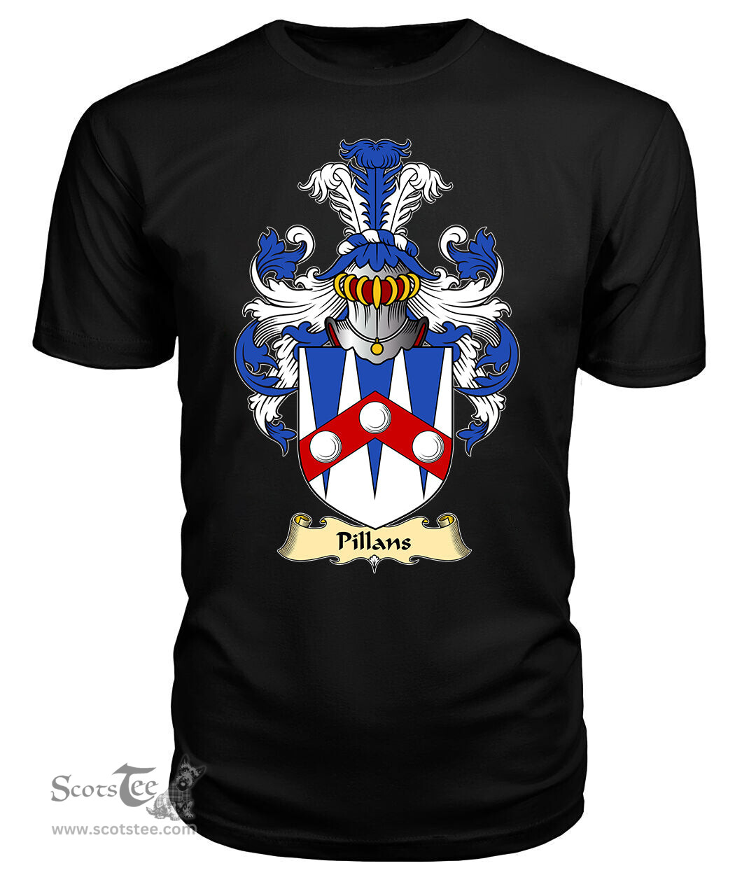 ScotsTee Shop Scottish Pillans Family Scottish Coat of Arms Emblem Scotland V23 T Shirt