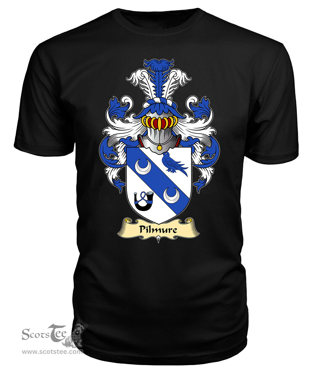 ScotsTee Shop Scottish Pilmure or Pilmore Family Scottish Coat of Arms Emblem Scotland V23 T Shirt