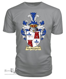 ScotsTee Shop Scottish MacNaughton or MacNaughten Family Scottish Coat of Arms Emblem Scotland V23 T Shirt