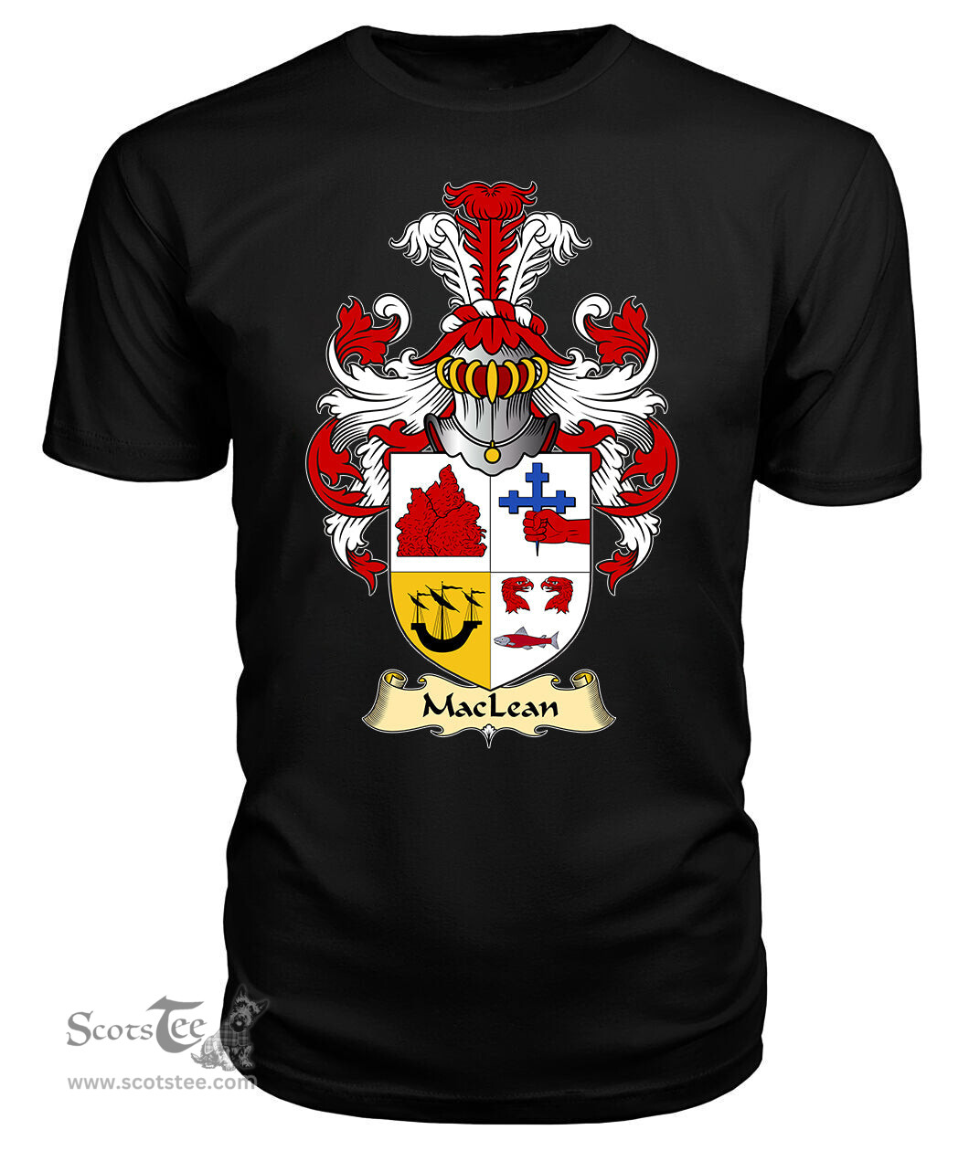 ScotsTee Shop Scottish MacLean (of Duart) Family Scottish Coat of Arms Emblem Scotland V23 T Shirt