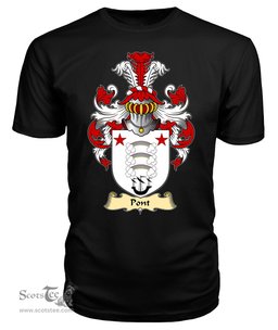 ScotsTee Shop Scottish Pont Family Scottish Coat of Arms Emblem Scotland V23 T Shirt