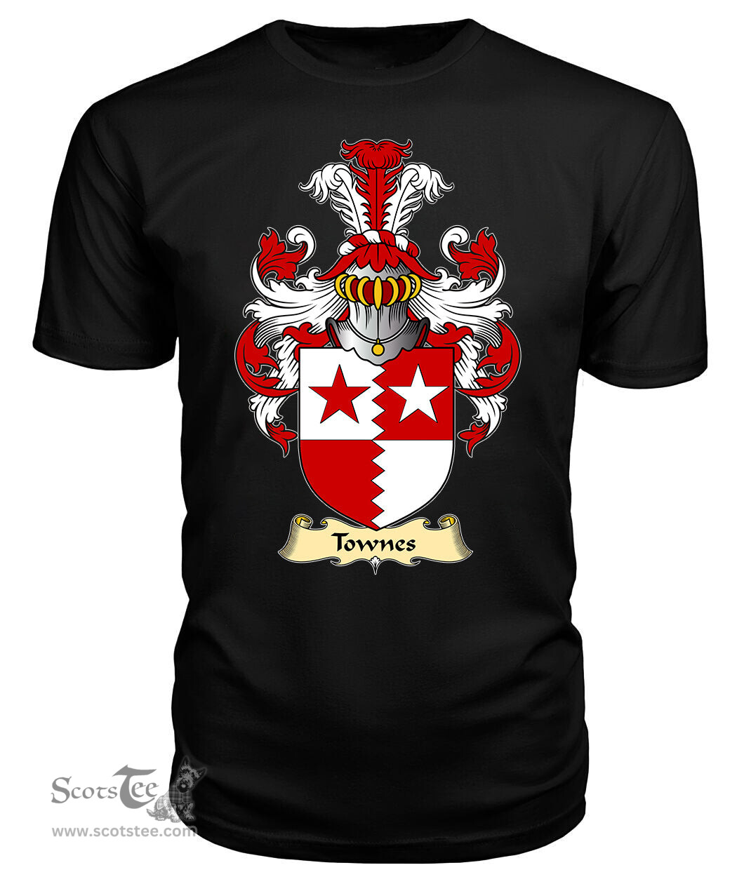ScotsTee Shop Scottish Townis or Townes Family Scottish Coat of Arms Emblem Scotland V23 T Shirt