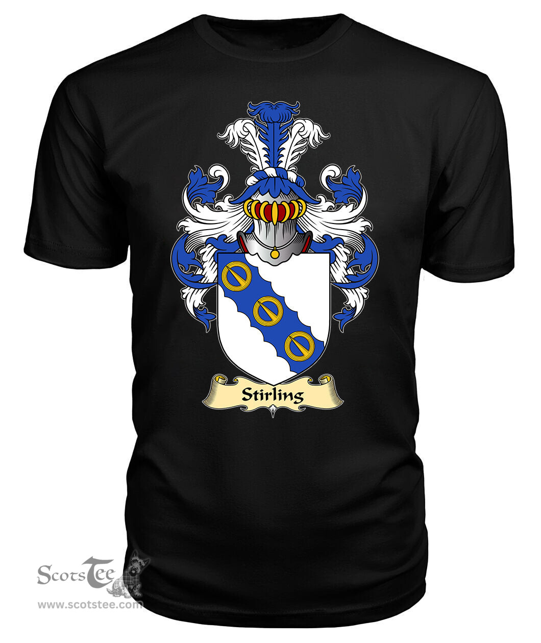 ScotsTee Shop Scottish Stirling Family Scottish Coat of Arms Emblem Scotland V23 T Shirt