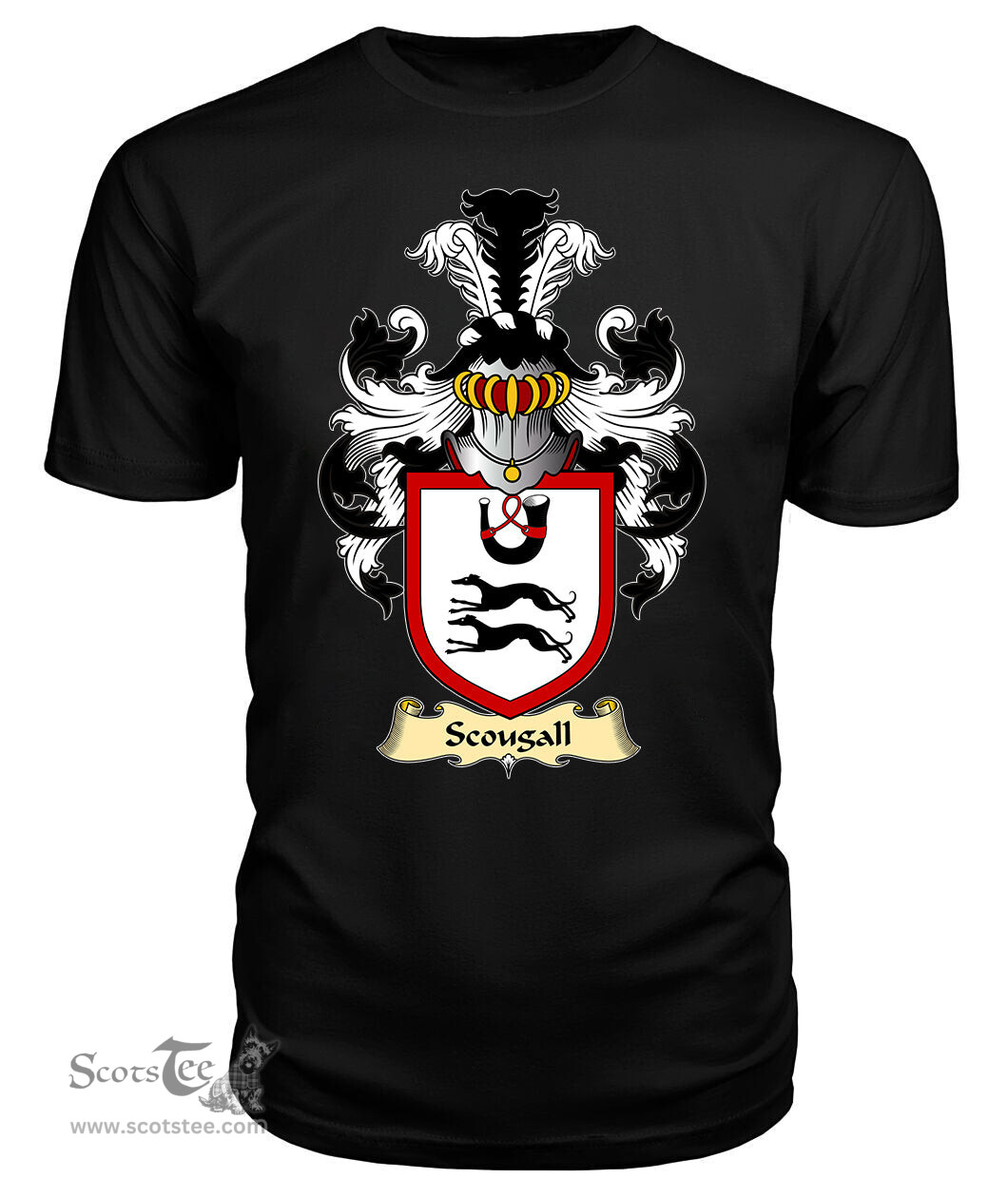ScotsTee Shop Scottish Scougall Family Scottish Coat of Arms Emblem Scotland V23 T Shirt
