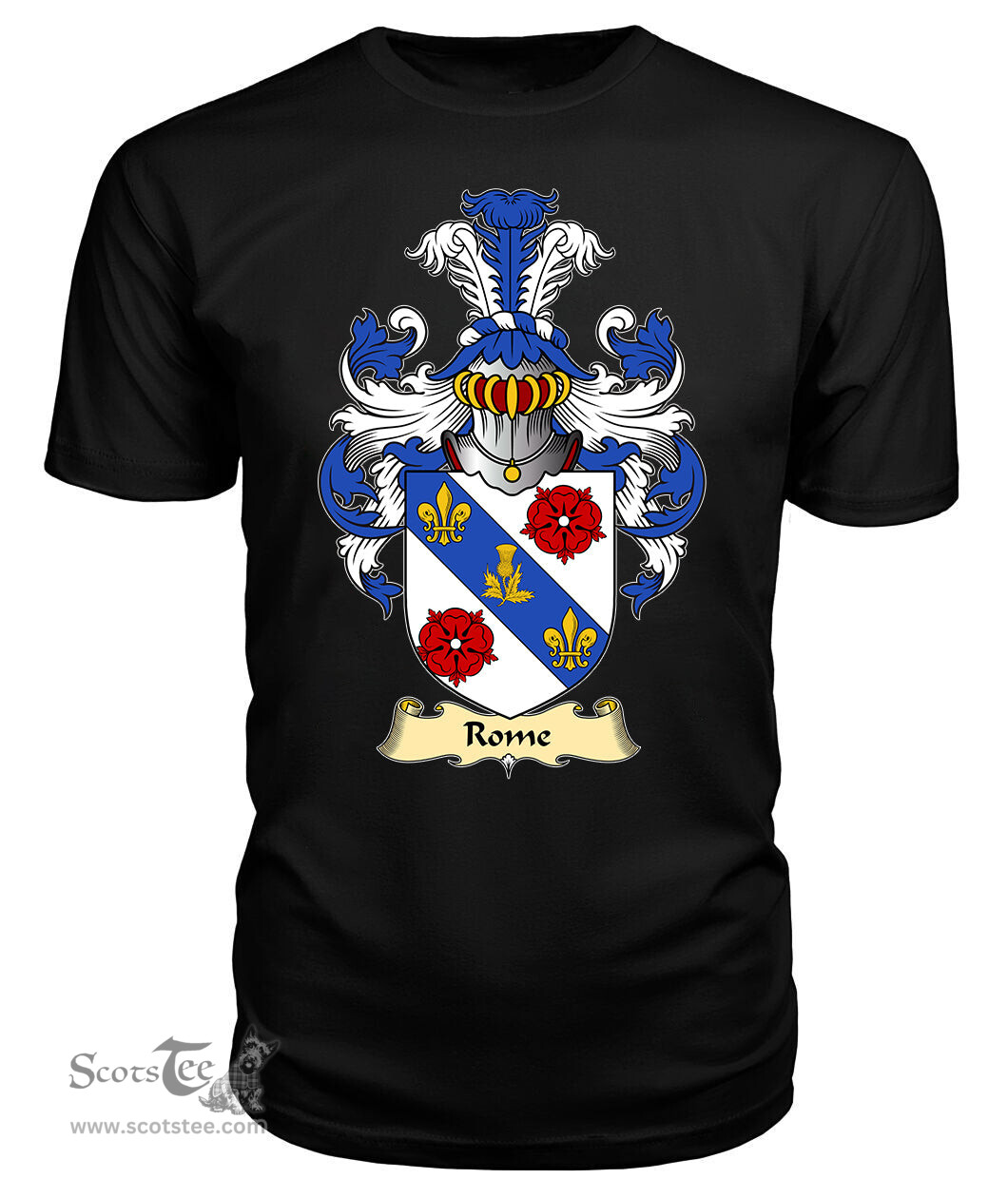 ScotsTee Shop Scottish Rome Family Scottish Coat of Arms Emblem Scotland V23 T Shirt