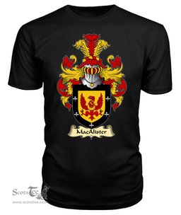 ScotsTee Shop Scottish MacAlister Family Scottish Coat of Arms Emblem Scotland V23 T Shirt