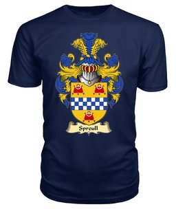 ScotsTee Shop Scottish Spreull or Spruell Family Scottish Coat of Arms Emblem Scotland V23 T Shirt