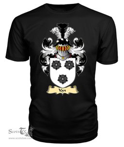 ScotsTee Shop Scottish Van or Vavon Family Scottish Coat of Arms Emblem Scotland V23 T Shirt