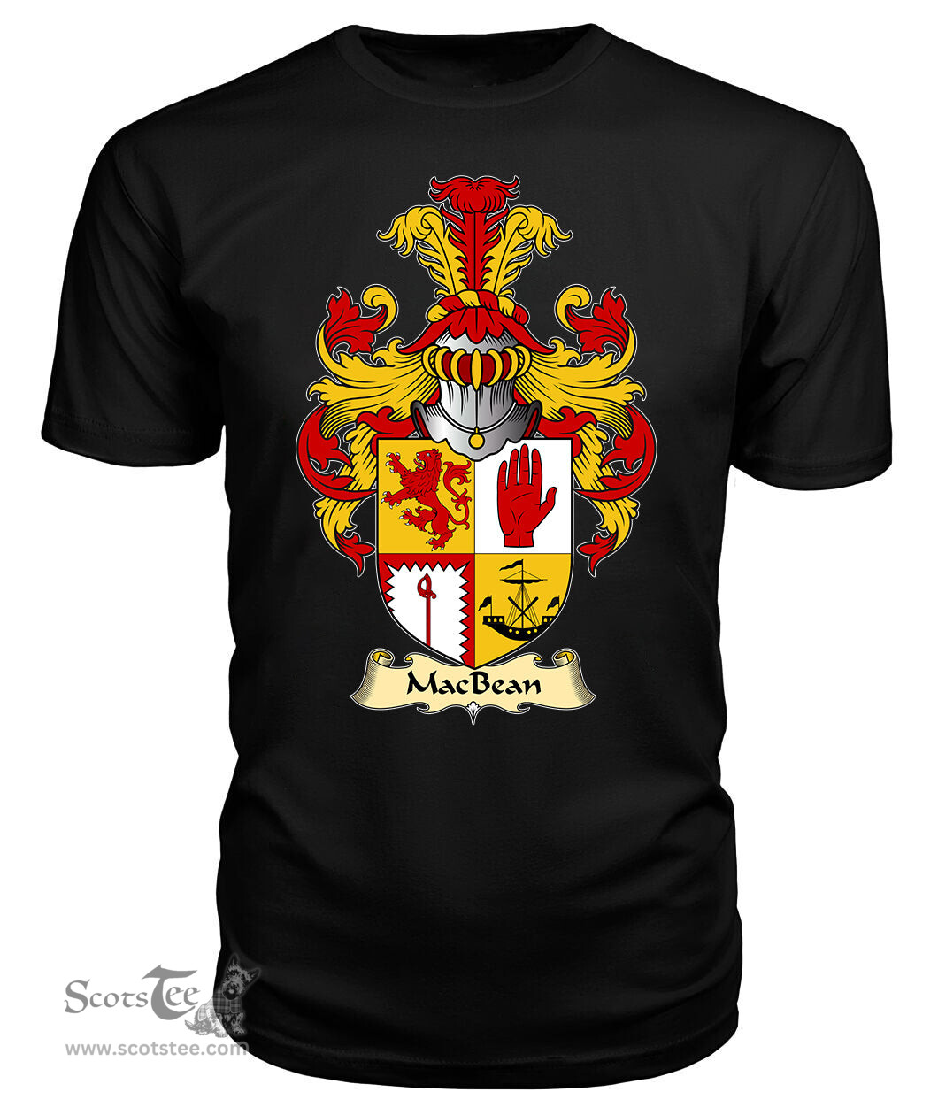 ScotsTee Shop Scottish MacBean Family Scottish Coat of Arms Emblem Scotland V23 T Shirt