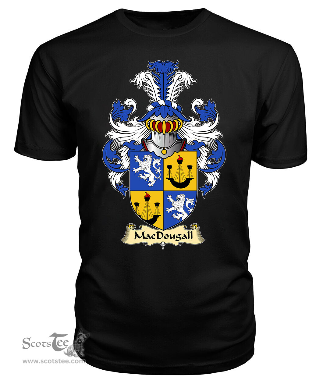 ScotsTee Shop Scottish MacDougall Family Scottish Coat of Arms Emblem Scotland V23 T Shirt