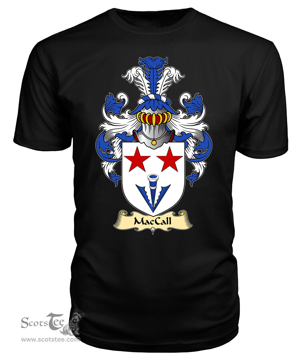 ScotsTee Shop Scottish MacCall Family Scottish Coat of Arms Emblem Scotland V23 T Shirt