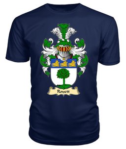 ScotsTee Shop Scottish Rouett Family Scottish Coat of Arms Emblem Scotland V23 T Shirt